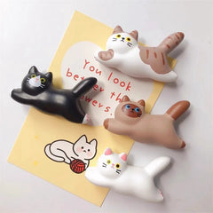 Ihomed 3D Cat Refrigerator Magnets Sticker Creative Resin Cartoon Cute Cat Fridge Sticker Fridge Magnets Home Kitchen Decoration Gifts