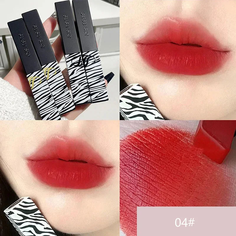 Ihomed 6 Colors Matte  Lipstick Waterproof Easy To Wear Velvet Rose Red Brown Lip Mud Nude Lasting Lip Gloss Lips Makeup Cosmetic