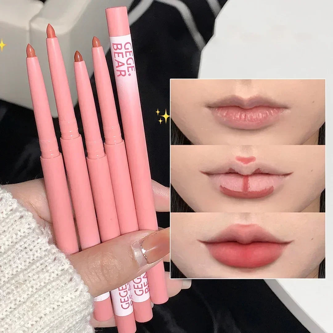 Ihomed Sexy Nude Matte Lipliner Pencil Waterproof Brown Red Contour Tint Lipstick Lasting Non-stick Cup Lip Liner Lips Makeup Cosmetic