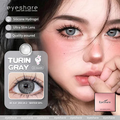 Ihomed 1Pair Colored Contact Lenses for Eyes Natural Brown Eye Lenses Gray Pupils Blue Eye Soft Lenses Yearly Green Contacts