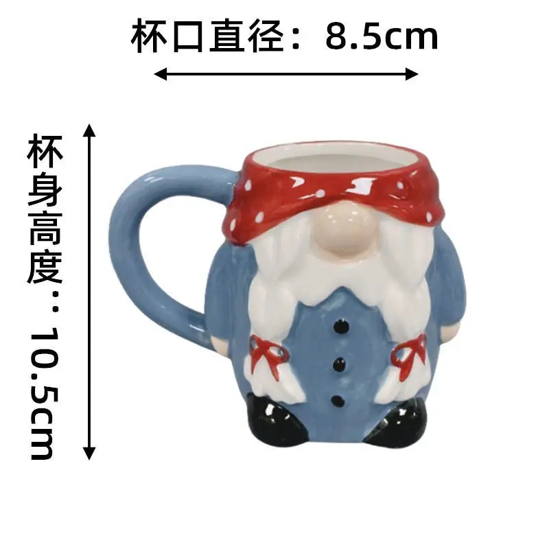 Ihomed Santa Claus Ceramic Jars Storage Candy Jars Handmade Painted Makeup Teapot Christmas Decorations Home Decor Kitchen Acceesories