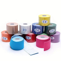 Ihomed 1 Roll Sports Kinesiology Tape Muscle Kinesiology Elastic Pain Relief Strain Patch Athletic Recovery Stickers Fitness Bandages