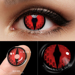 Ihomed 2pcs Halloween Contact Lenses For Eyes Anime Kakashi Pupils Red Cosplay Contact Lens Red Eye Cosmetic Color Lens Eyes