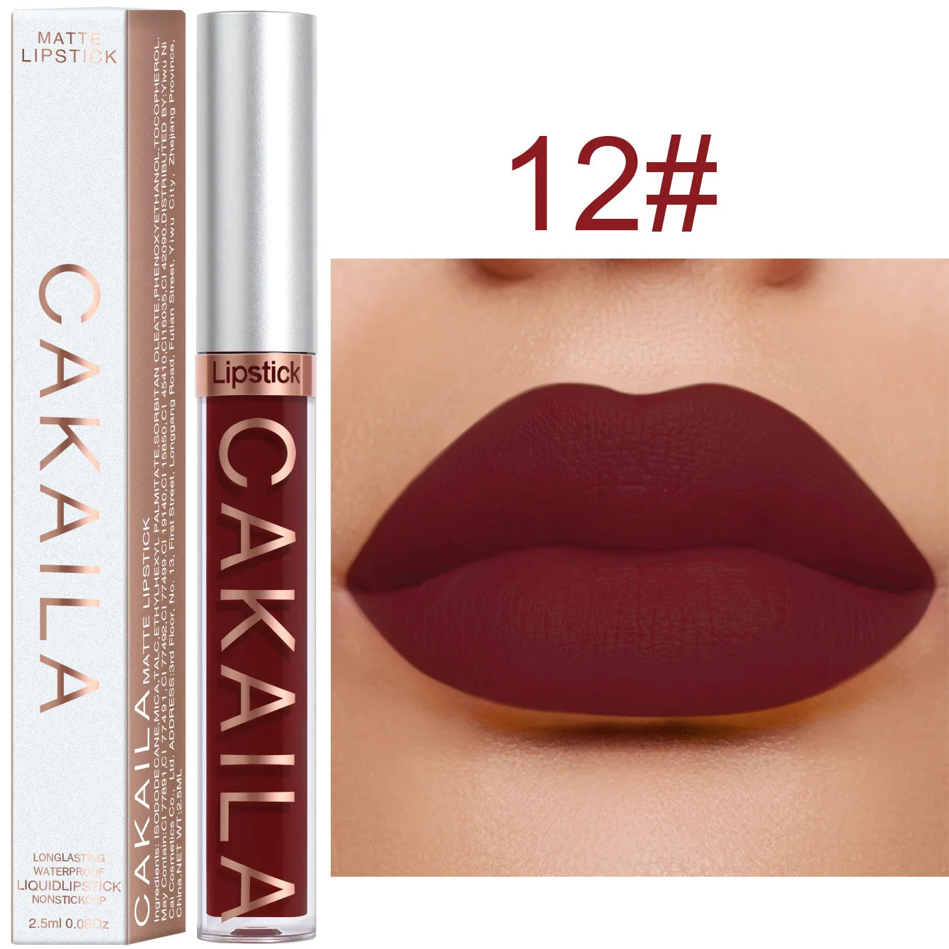 Ihomed Matte Liquid Lipstick Nude Brown 18 Colors Waterproof Lasting Non-stick Cup Velvet Nude Red Lip Gloss Lint Tube Makeup Cosmetics