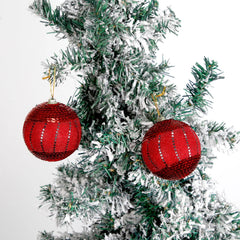 Ihomed Red Christmas Ball Pendant, DIY Accessories, Tree Decoration, Scene Layout, Cross-Border, New Product, 8.5cm