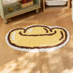 Ihomed Tufting Chinese Yuan Bao Bathroom Mat Soft Bedroom Carpet Area Floor Pad Gold Lucky Bedroom Doormat Aesthetic Home Room Decor