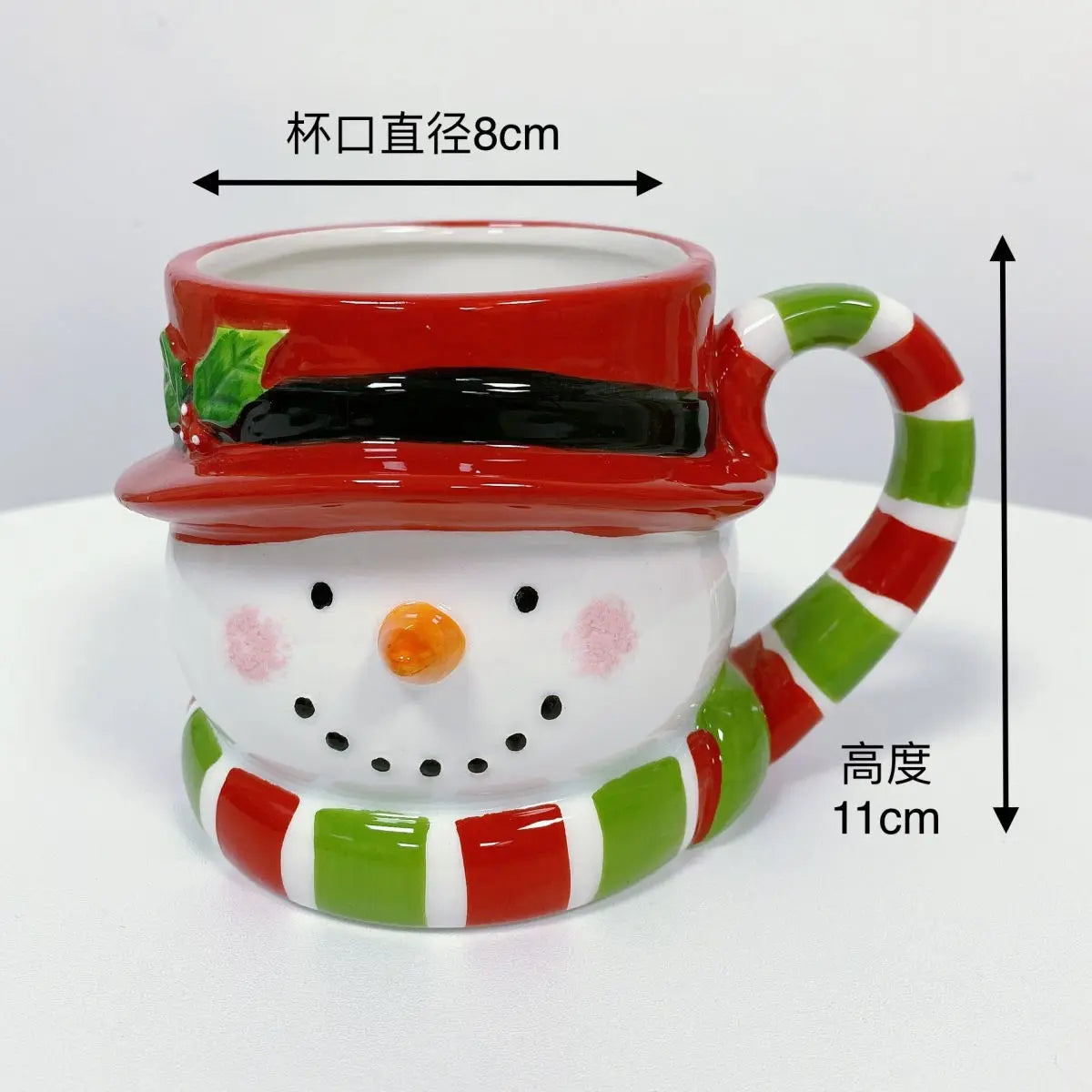 Ihomed Santa Claus Ceramic Jars Storage Candy Jars Handmade Painted Makeup Teapot Christmas Decorations Home Decor Kitchen Acceesories