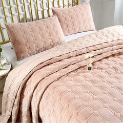 Ihomed 3pc High-end velvet cotton Bedspread on the bed Double sided bedspreads and coverlets blanket Couple bed quilt Mattress topper