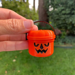 Ihomed Halloween Pumpkins Small Bucket Cute Pumpkin Trick Bucket For Party Favors Halloween Party Holiday Decorations Accessories