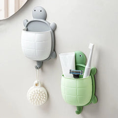 Ihomed Creative Cartoon Cute Turtle Storage Rack Toothbrush Holder Bathroom Storage Organizer Toothbrush Storage Racks Kitchen Supplies