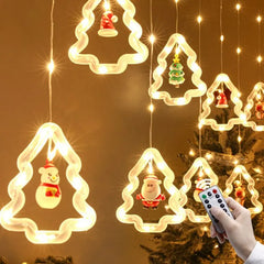 Ihomed Christmas Wish Ball LED Fairy Curtain Light String Wedding Holiday Garland Lamp for Home Room Party Decoration Navidad