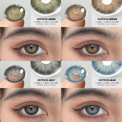 Ihomed Natural Colored Contact Lenses For Eyes 2pcs Blue Eye Lenses Brown Contacts Lenses Yearly Beautiful Pupil Contact Lens