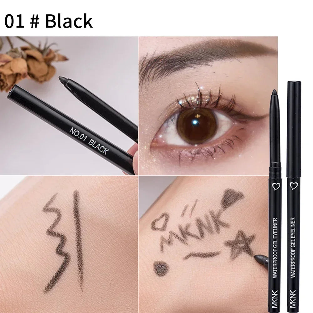 Ihomed Waterproof 6 Colors Black Eyeliner Pen Long Lasting Quick-drying Pencil Not Blooming Liquid Eyeliner Gel Eyes Makeup Cosmetic