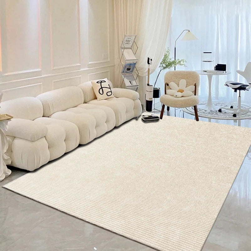 Ihomed Modern Simple Beige Living Room Carpet Oversized Bedroom Line Rug Thickened Soft Room Alfombra Home Decor Tapis Tapete ковер 카페트