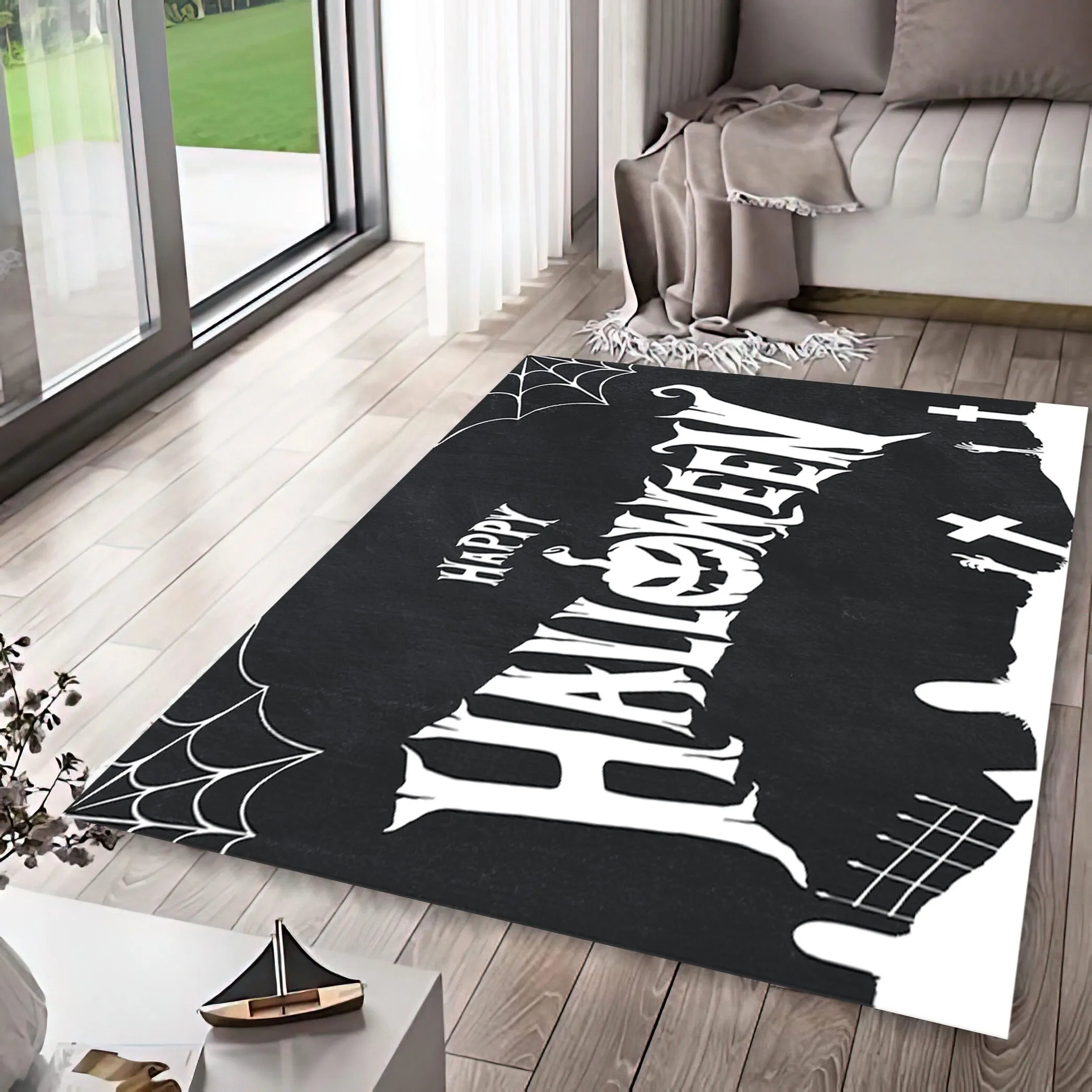 Ihomed Halloween Rug, Halloween Party Rug, Modern Rug, Customized Rug, Area Rug, Modern Rug, Gift Rug, Living Room Rug