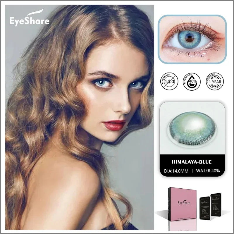 Ihomed Color Lens Himalaya Contact Lenses For Eyes Colored Lenses Blue Brown Cosmetic Lenses Contact Lens Beauty Makeup