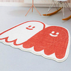 Ihomed Cute Smile Ghost Funky Cartoon Rug Doormat Soft Bathroom Kids Bedroom Area Carpet Living Room Floor Mat Funky Home Decor Gifts