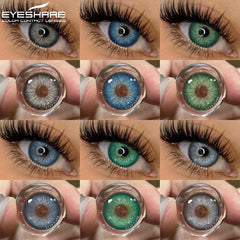 Ihomed 2pcs New Color Contact Lenses for Eyes High Quality Colored Contact Lenses Yearly Blue Eye Contacts Green Cosmetic Lens