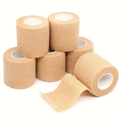 Ihomed 3Pcs Self-Adhesive Elastic Bandages 5cm*4.5m First Aid Patch & Medical Health Care Treatment Gauze Kit Gauze Tape First Aid Tool