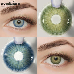 Ihomed 1 Pair Color Contact Lenses for Eyes Natural Brown Lenses Yearly Beauty Fashion Blue Lenses Green Eyes Contacts Lenses