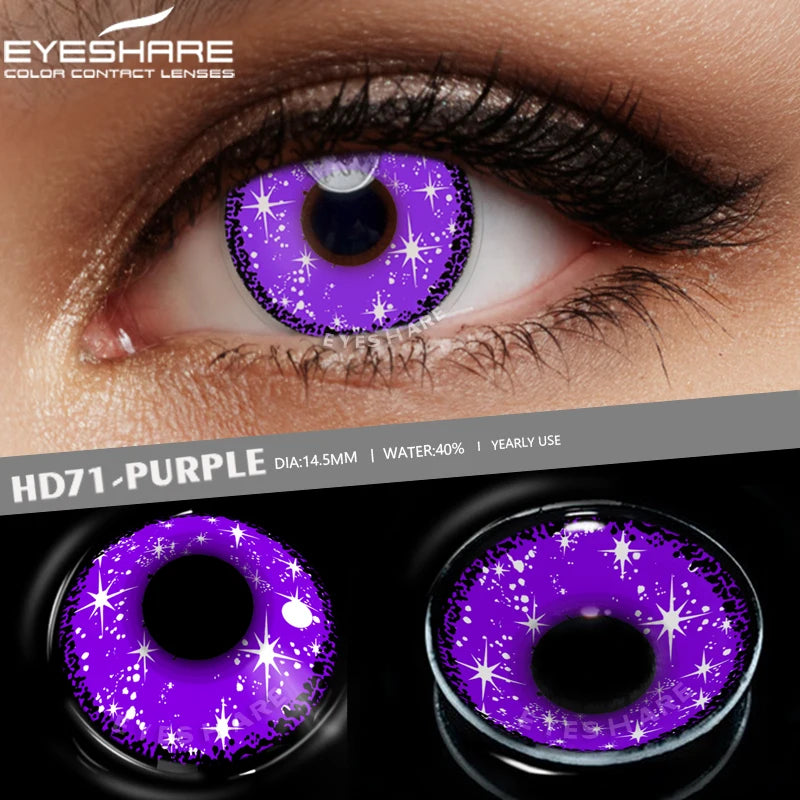 Ihomed Cosplay Lenses Color Contact Lenses for Eyes Anime Cosplay Colored Lenses Contact Lens Eye Contacts Year Beauty Make up