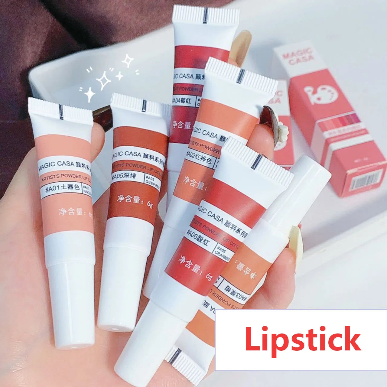 Ihomed 6 Colors Lip Mud Lipstick Velvet Matte Liquid Lipstick Waterproof Nude Lip Gloss Long Lasting Sexy Women Lip Tint Cosmetics