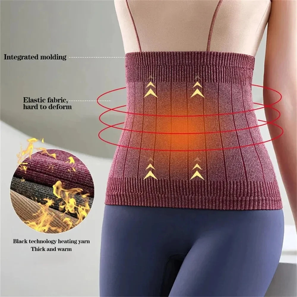 Ihomed 1pc Waist Shaping Tummy Wrap, Warm Constant Temperature Tummy Control Belt, Postpartum Slim Waist Support Back Thin Tummy