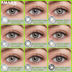 Ihomed  Color Contact Lenses 2pcs Colored Contacts for Eyes GRAY Colorful Eyes Lenses Yearly Cosmetic Makeup Eye Contacts Lens