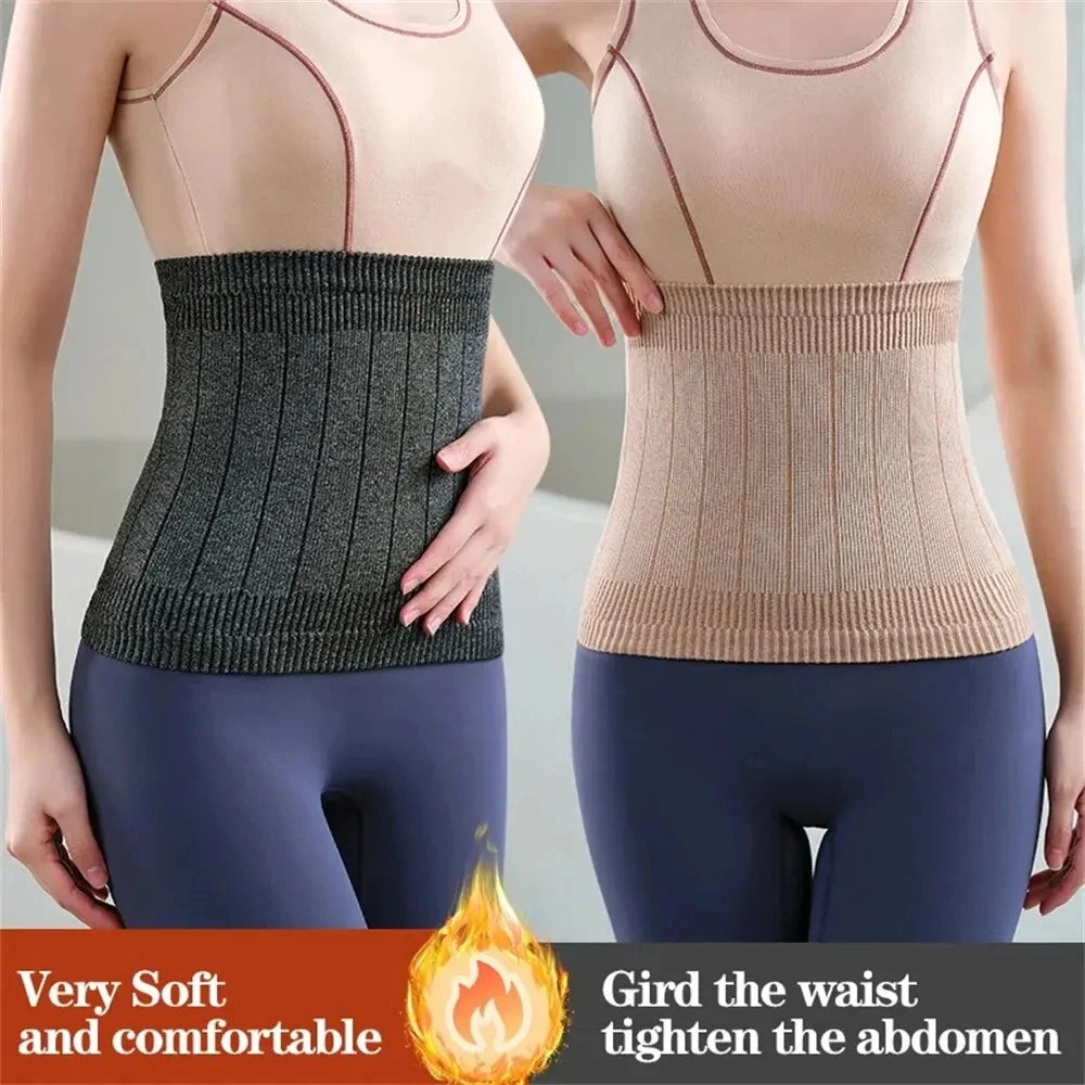 Ihomed 1pc Waist Shaping Tummy Wrap, Warm Constant Temperature Tummy Control Belt, Postpartum Slim Waist Support Back Thin Tummy