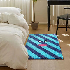 Ihomed Cute Cartoon Soft Funny Rug Bathroom Non-Slip Fast Penetrating Water Carpet Plush And Fluffy Bedroom Bedside Rug