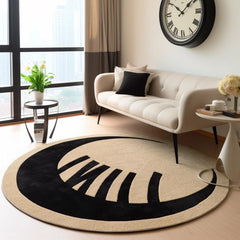 Ihomed Abstract Art Carpet Large Area Living Room Decorative Carpets Easy Care Round Rug Comfortable Refreshing Bedroom Rugs Alfombra