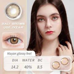 Ihomed Contact Lenses 1 Pair Color Contact Lens for Eyes Blue Gray Colored Contact Lens Eye Beautiful Pupil Yearly Use