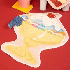 Ihomed Kawaii Cute Cartoon Plush Girl Bedside Rugs Cake Dessert Shape Room Home Floor Mat Y2K Bedroom Carpets Mats