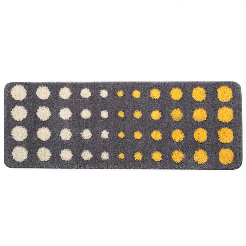 Ihomed Chic Dots Tufting Bathroom Mat Soft Geometric Bedroom Rug Door Pad Living Area Long Carpet Anti-slip Hallway Home Room Decor