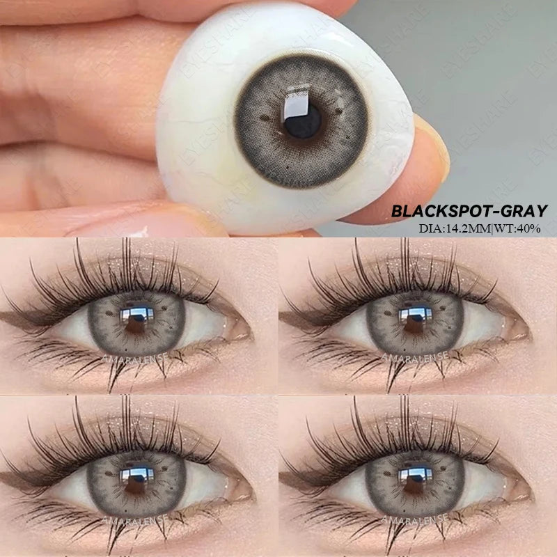 Ihomed Color Contact Lens 1pair Lenses for Eyes Natural Cosmetic Yearly Colored Contact Lens