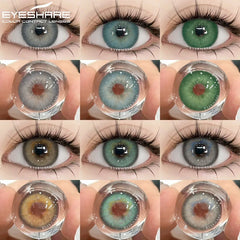 Ihomed 1pair Korean Lenses Color Contact Lenses for Eyes Blue Eye Lens Brown Contacts Natural Gray Pupils for Eyes Green Lense