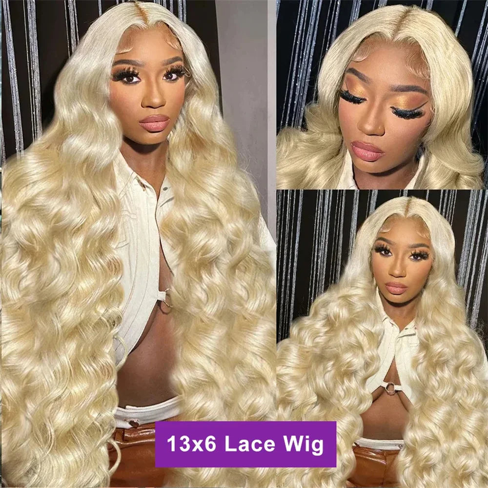 Ihomed 30 38 Inch Honey Blonde 613 HD Lace Frontal Wigs 13x6 Body Wave Human Hair 100% Brazilian 13x4 Lace Front Wig For Black Women