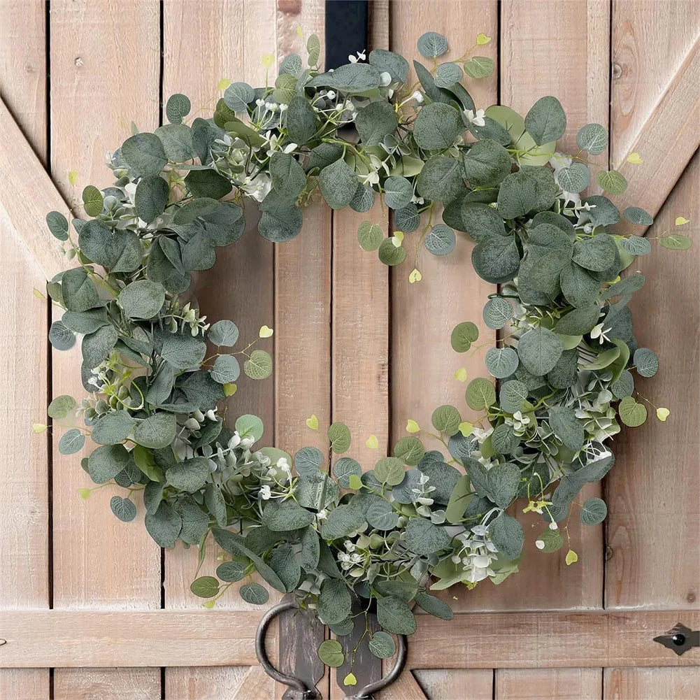 Ihomed 2pcs/1pc 6' Artificial Eucalyptus Garland Faux Greenery Eucalyptus Leaves Vines For Wedding Backdrop Arch Home Party Decor