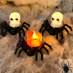 Ihomed Halloween Decoration Pumpkin Lantern Ornament LED Electronic Candlelight Party Supplies Decoration Prop Spider Night Light