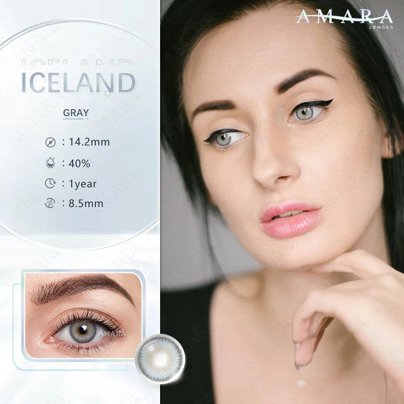 Ihomed Color Lens Eyes 1Pair Yearly Color Contact Lenses For Eyes Beauty Contact Lenses Eye Cosmetic Color Lens Eyes Makeup