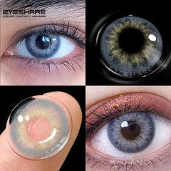 Ihomed Eye Contact Lenses 2pcs/pair Color Contact Lenses For Eyes Color Cosmetic Color Contact Lens Yearly Beauty Eye Makeup