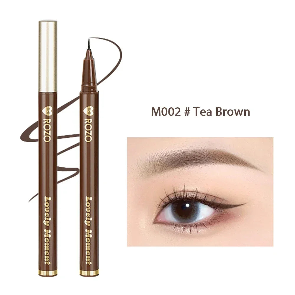 Ihomed Ultra-fine Liquid Eyeliner Waterproof Glitter Matte Black Brown Shiny Eyeliner Lying Silkworm Pen Eye Beauty Party Makeup Tools