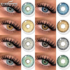 Ihomed 1Pair Color Contact Lenses for Eyes Cosmetic High Quality Blue Lenses Gray Contacts Fashion Cosmetic Green Eye Lenses