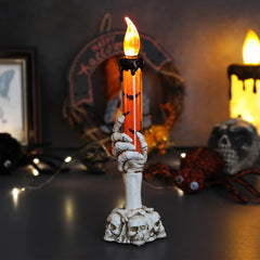 Ihomed Halloween Candles lights,Decorative Table Lamp,Skeleton Hand Lanterns, Halloween Ghost Lighting,for Party Haunted House Decor