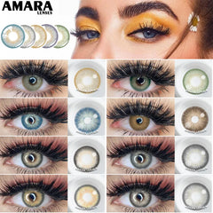 Ihomed 1 Pair Colored Contact Lenses for Eyes Free Shipping Brown Lense Blue Lenses Gray Eye Contact Fashion Lenses Korean Lenses