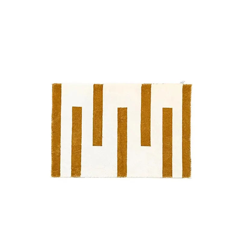 Ihomed Simple Striped Rug Bathroom Home Bathroom Plush Absorbent Floor Mat Bathroom Toilet Door Non-Slip Mat Bathroom Carpet 러그