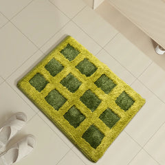 Ihomed Tufting Green Field Bathroom Rug Bathmat Carpet Living Room Toilet Kitchen Floor Mat Door Pad Soft Anti Slip Dorm Home Decor