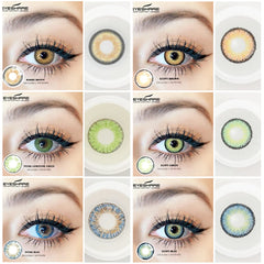 Ihomed Color Contact Lenses for Eyes 2pcs Blue Color Contact Lenses Yearly Cosmetic Contact Lenses  Beauty Makeup Color Lens