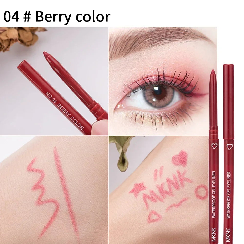 Ihomed Waterproof 6 Colors Black Eyeliner Pen Long Lasting Quick-drying Pencil Not Blooming Liquid Eyeliner Gel Eyes Makeup Cosmetic