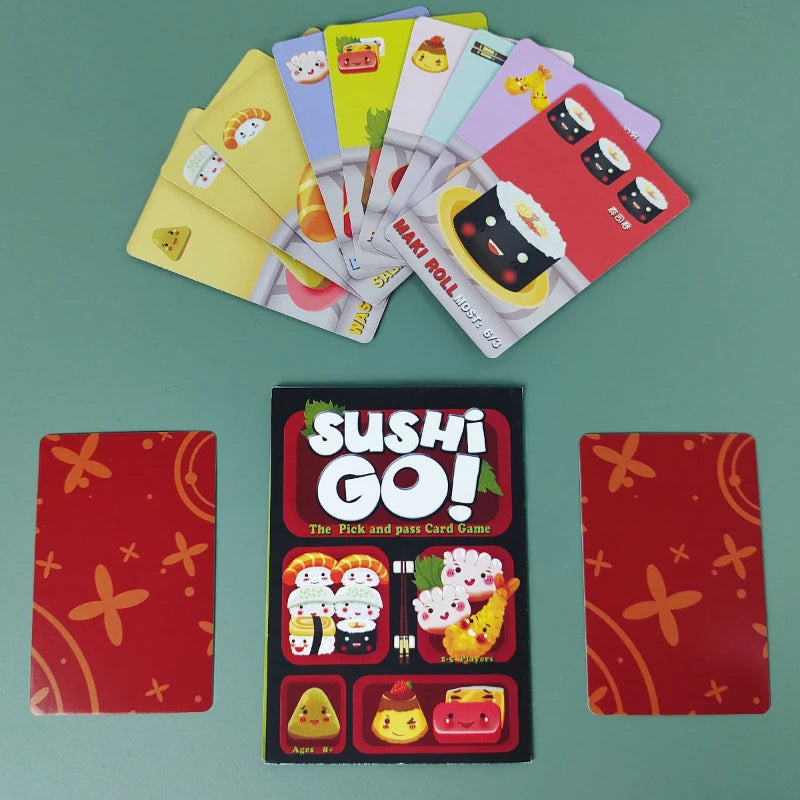 Ihomed Sushi Go Family Gathering Game Card,Fun Card Game,Party Board Games Interactive Game， Creative Small Gift, Holiday Accessory